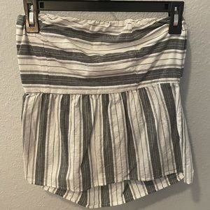 socialite strapless striped top